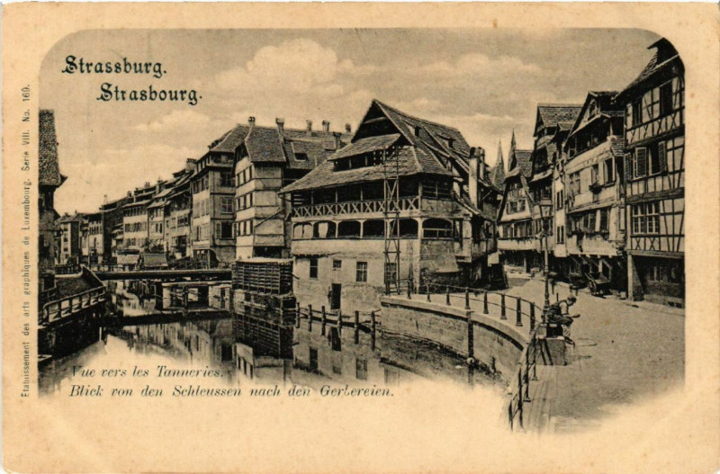 Carte postale ancienne Strassburg Vue vers les Tanneries