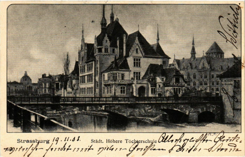 Carte postale ancienne Strassburg Stadt. Hohere Tochterschule
