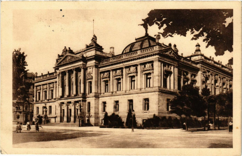 Carte postale ancienne Strassburg Landesbibliothek