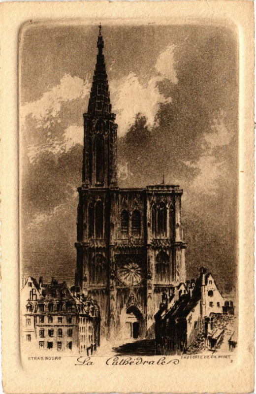 Carte postale ancienne Strasbourg - La Cathedrale à Strasbourg