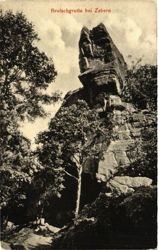 Carte postale ancienne Brotschgrotte b. Zabern à Rott