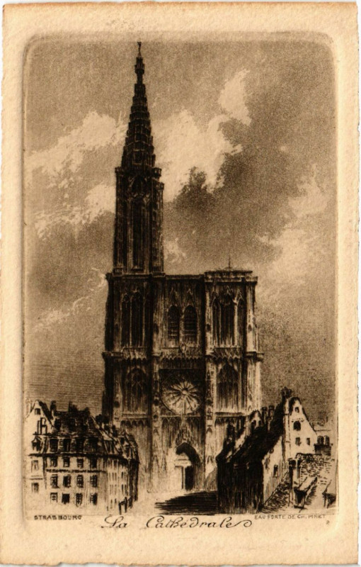 Carte postale ancienne Strasbourg - La Cathedrale à Strasbourg