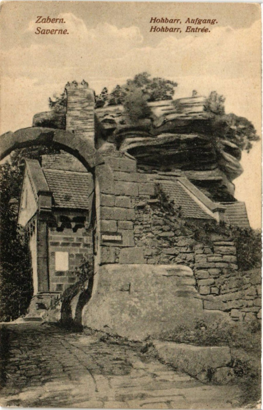 Carte postale ancienne Zabern - Hohbarr Aufgang - Saverne - Hohbarr Entrée à Saverne
