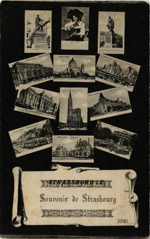 Carte postale ancienne Souvenir de Strasbourg à Strasbourg