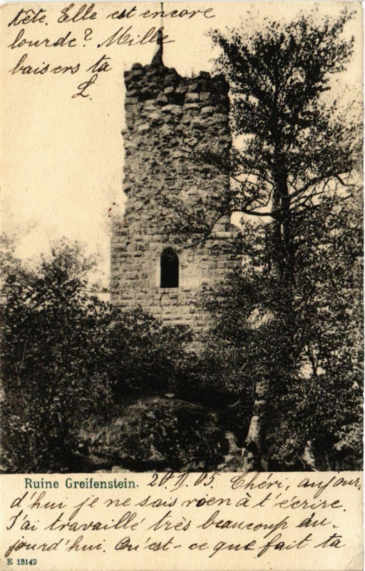 Carte postale ancienne Ruine Greifenstein