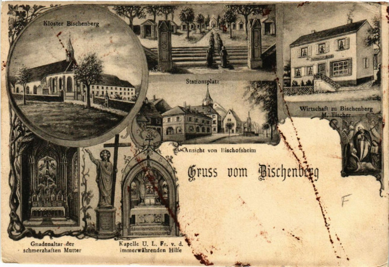 Carte postale ancienne Gruss vom Bischenberg à Berg