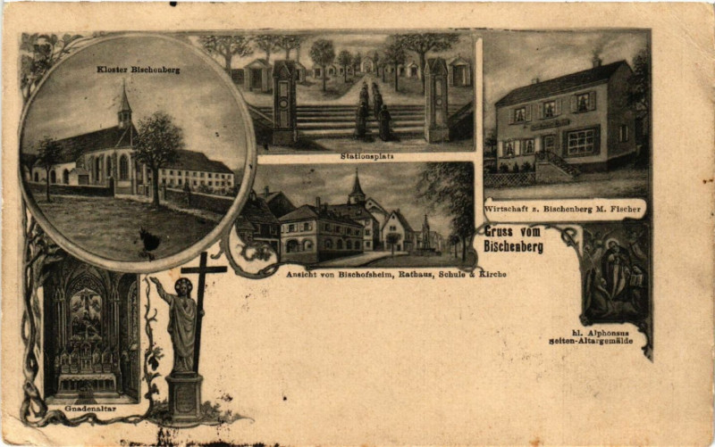 Carte postale ancienne Gruss vom Bischenberg à Berg