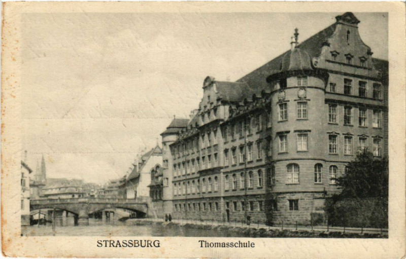 Carte postale ancienne Strassburg-Thomasschule