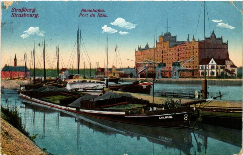 Carte postale ancienne Strassburg-Port du Rhin