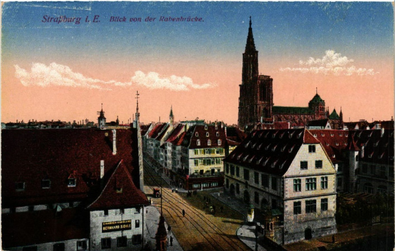 Carte postale ancienne Strassburg-Blick von der Rabenbrucke