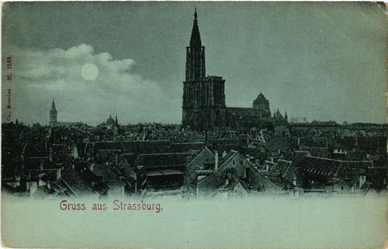Carte postale ancienne Gruss aus Strassburg à Russ