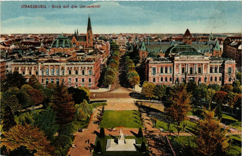 Carte postale ancienne Strassburg-Blick auf die Universitat