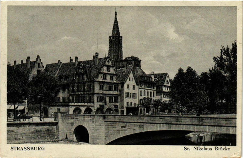 Carte postale ancienne Strassburg-St Nikolaus Brucke