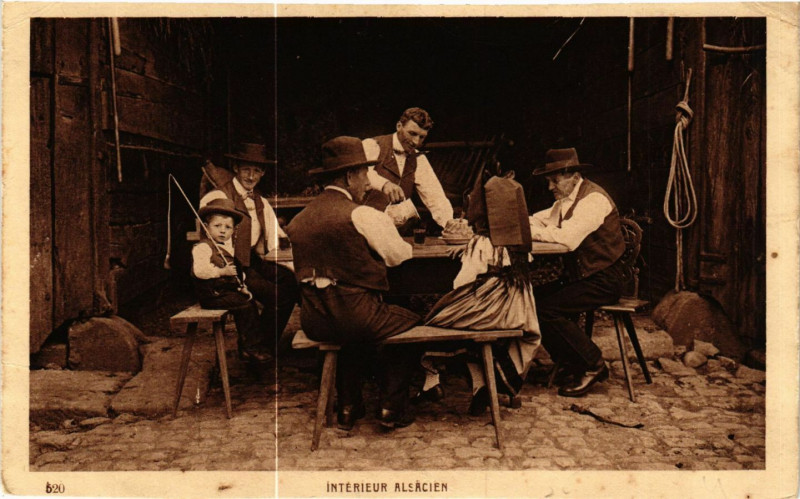 Carte postale ancienne Interieur Alsacien