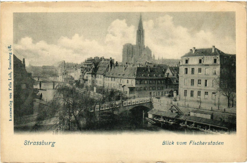 Carte postale ancienne Strassburg-Blick vom Fischerstaden