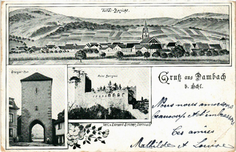 Carte postale ancienne Gruss aus Dambach b. Schl. à Dambach