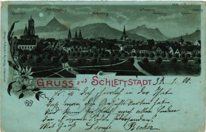Carte postale ancienne Gruss aus Schlettstadt à Russ