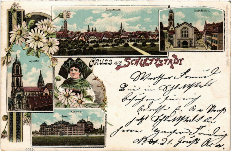 Carte postale ancienne Gruss aus Schlettstadt à Russ