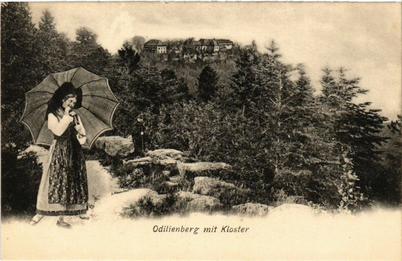 Carte postale ancienne Odilienberg mit Kloster à Berg