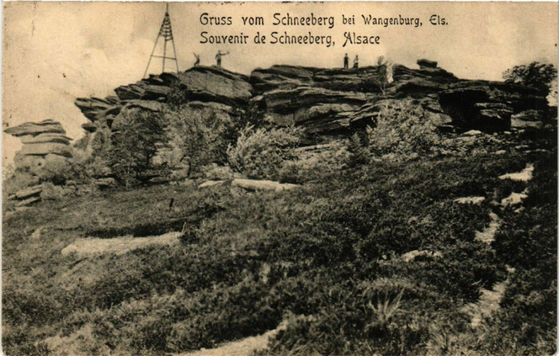 Carte postale ancienne Souvenir de Schnéeberg Alsace à Berg