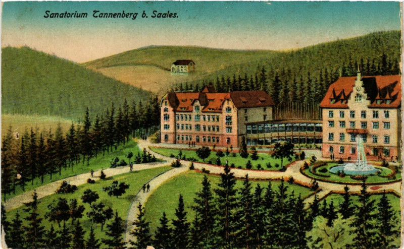 Carte postale ancienne Sanatorium Tannenberg b. Saales à Saales