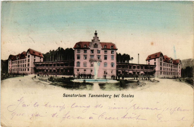 Carte postale ancienne Saales-Sanatorium Tannenberg à Saales