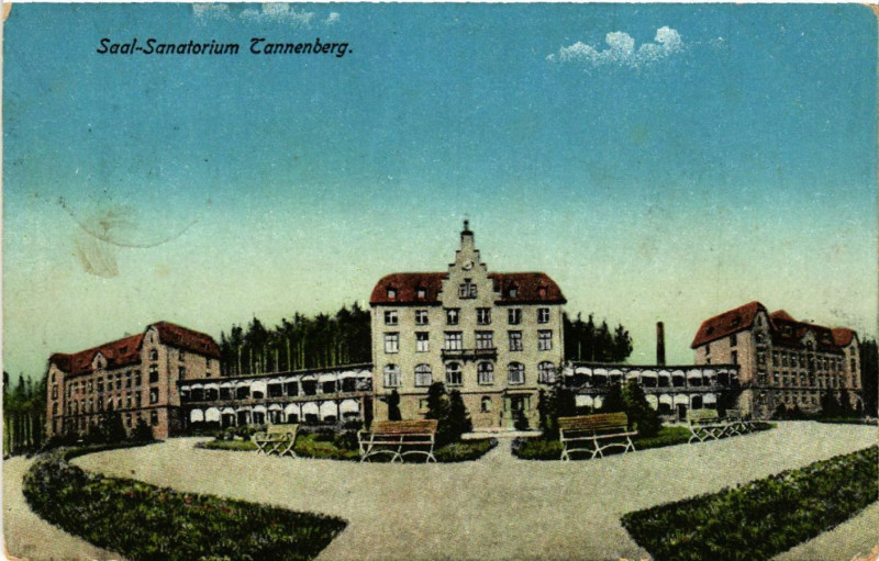 Carte postale ancienne Saal-Sanatorium Tannenberg à Berg
