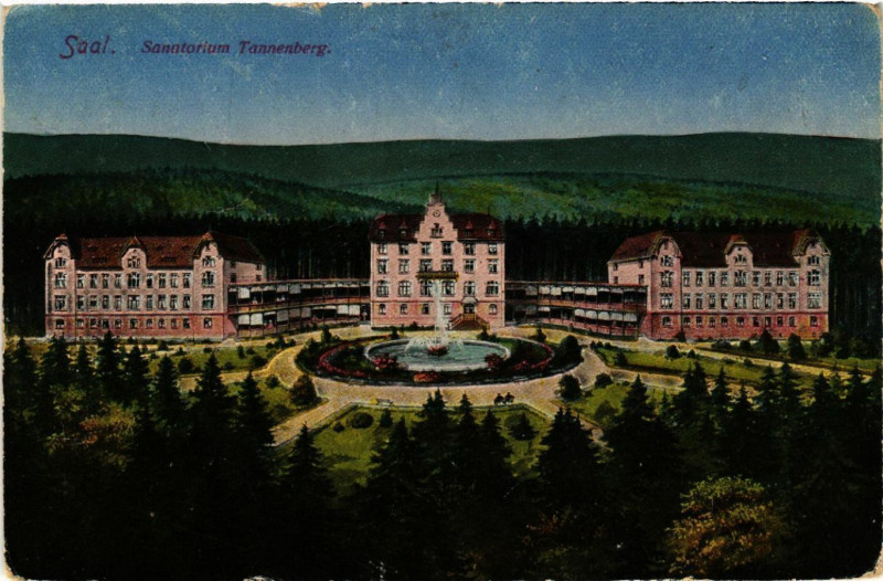 Carte postale ancienne Saal-Sanatorium Tannenberg à Berg