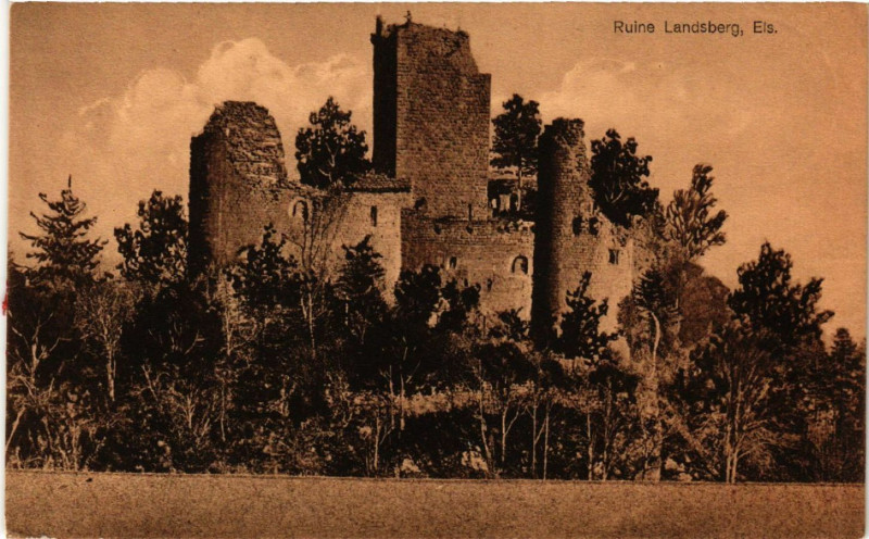 Carte postale ancienne Ruine Landsberg Els à Berg