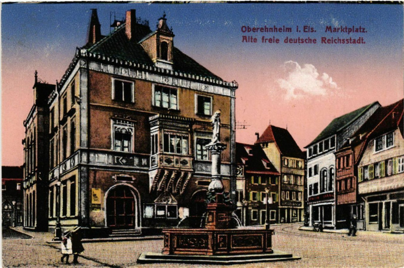 Carte postale ancienne Oberehnheim Marktplatz. Alte freie deutsche Reichsstadt