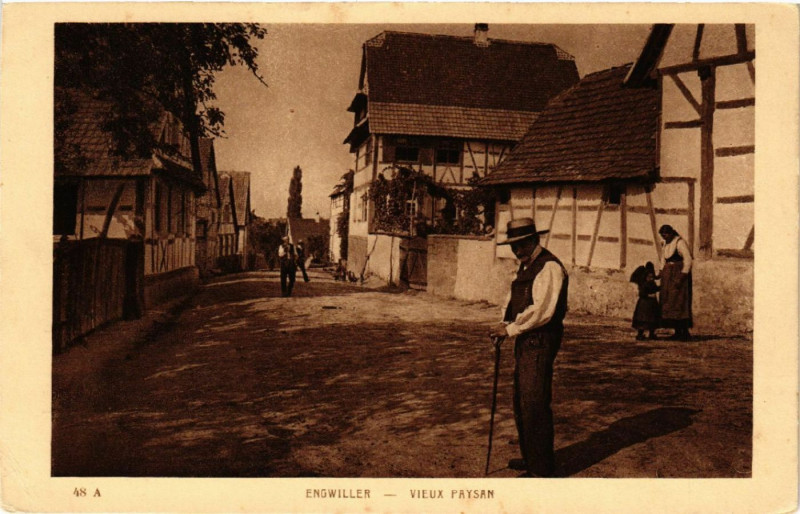 Carte postale ancienne Engwiller-Vieux Paysan à Engwiller