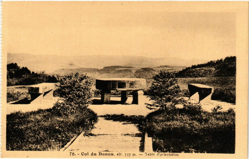 Carte postale ancienne Col du Donon-Table d'orientation