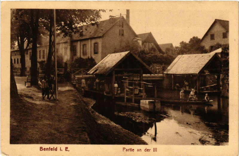 Carte postale ancienne Benfeld Partie an der Ill à Benfeld