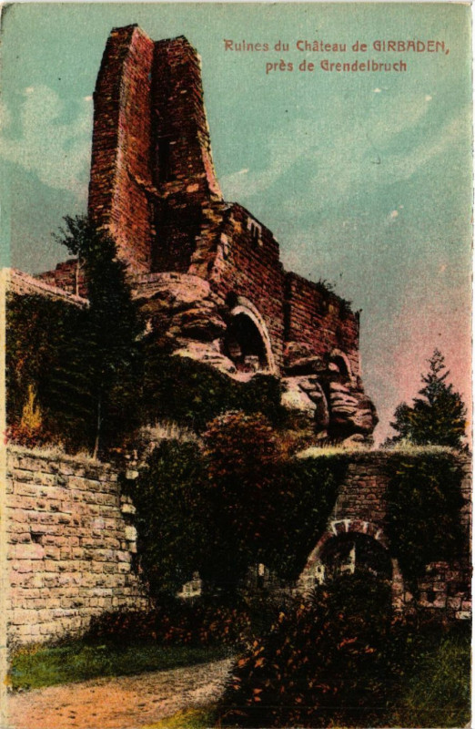 Carte postale ancienne Ruines de Chateau de Girbaden pres de Grendelbruch à Grendelbruch