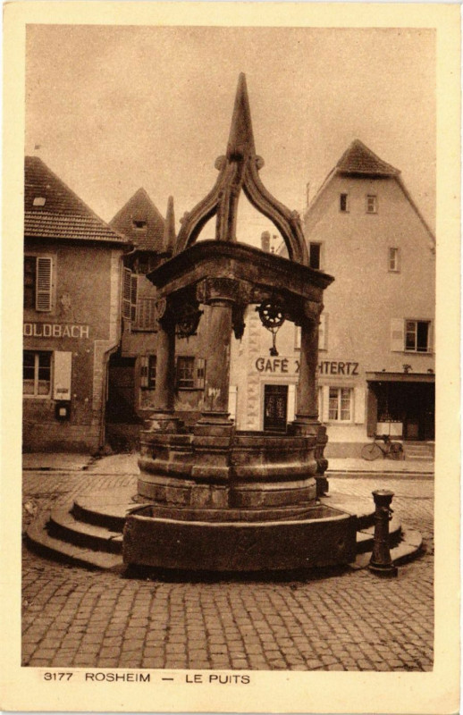 Carte postale ancienne Rosheim - Le Puits à Rosheim