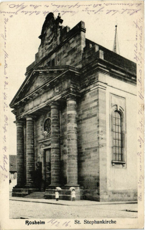 Carte postale ancienne Rosheim - Saint-Stephankirche à Rosheim