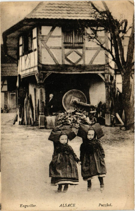 Carte postale ancienne Engwiller - Alsace - Puzzled à Engwiller