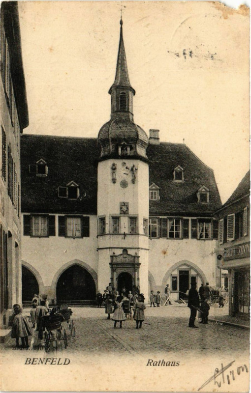 Carte postale ancienne Benfeld - Rathaus à Benfeld