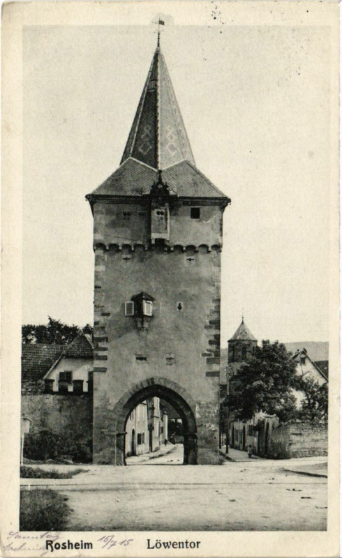 Carte postale ancienne Rosheim - Lowentor à Rosheim