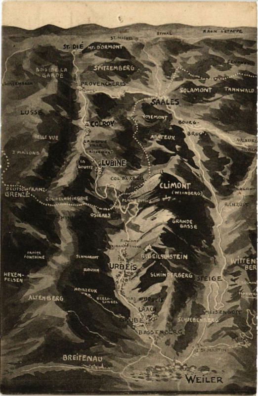 Carte postale ancienne Kriegskarten aus des Vogesen
