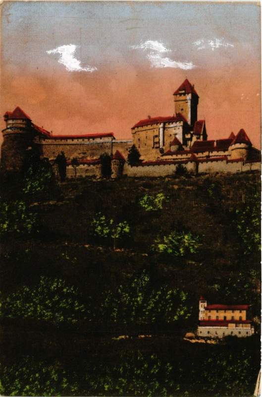 Carte postale ancienne Hohkonigsburg mit Hotel