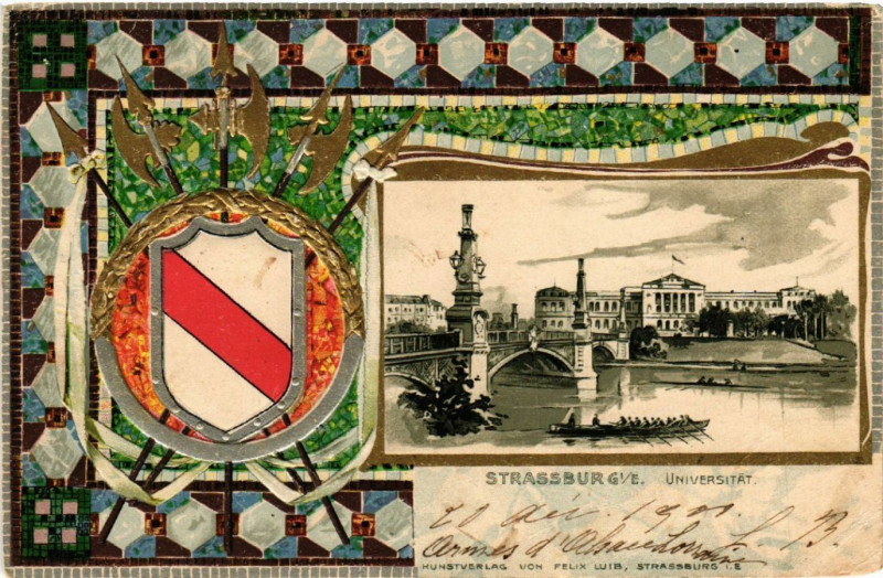 Carte postale ancienne Strasbourg - Strassburg - Universitat à Strasbourg