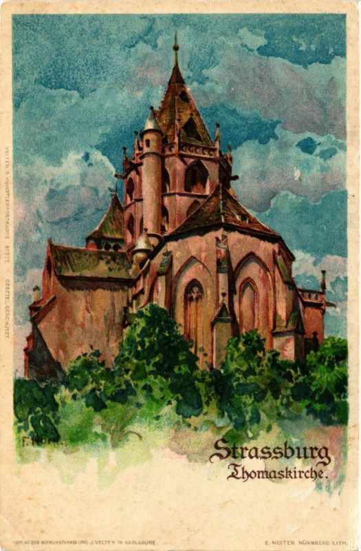 Carte postale ancienne Strasbourg - Strassburg - Thomaskirche à Strasbourg
