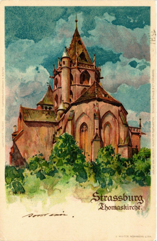 Carte postale ancienne Strasbourg - Strassburg - Thomaskirche à Strasbourg