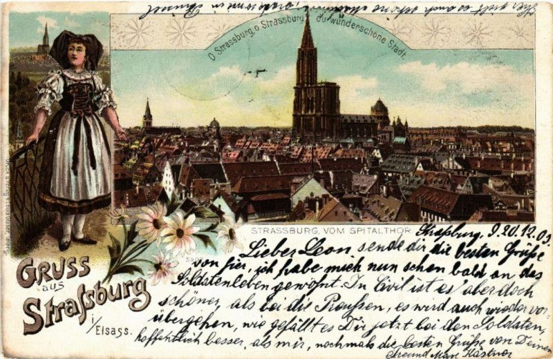 Carte postale ancienne Strasbourg - Strassburg - Strassburg vom Spitalthor à Strasbourg