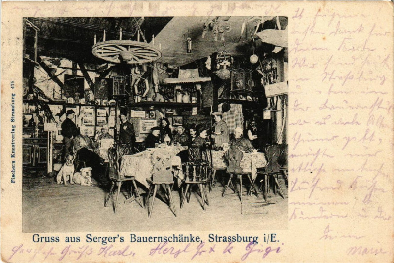 Carte postale ancienne Strasbourg - Strassburg - Serger's Bauernschanke à Strasbourg