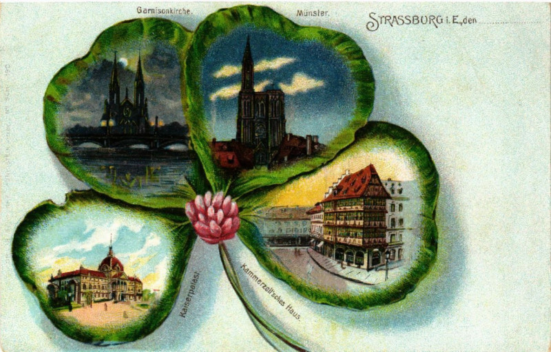 Carte postale ancienne Strasbourg - Strassburg - Munster - Garnisonkirche - Scenes à Strasbourg