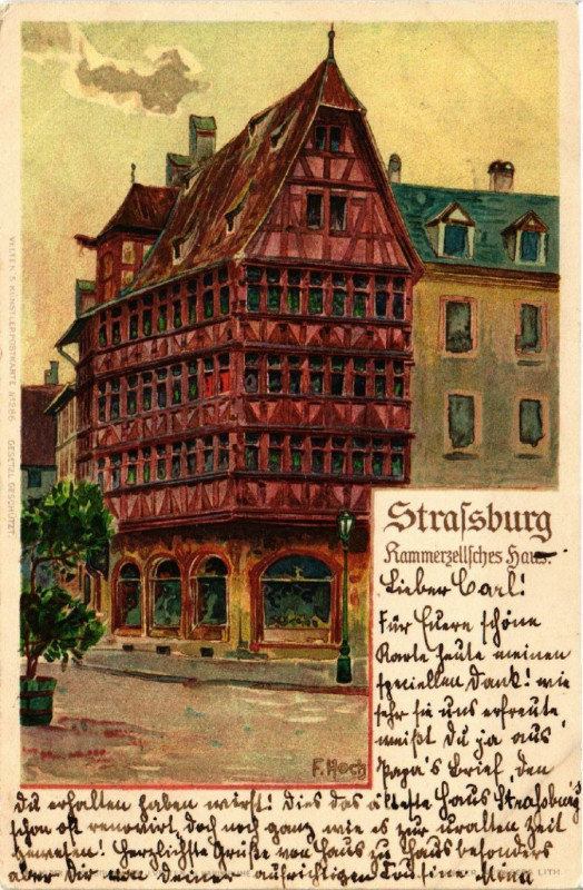 Carte postale ancienne Strasbourg - Strassburg - KammerZELLsches Haus - Maison à Strasbourg