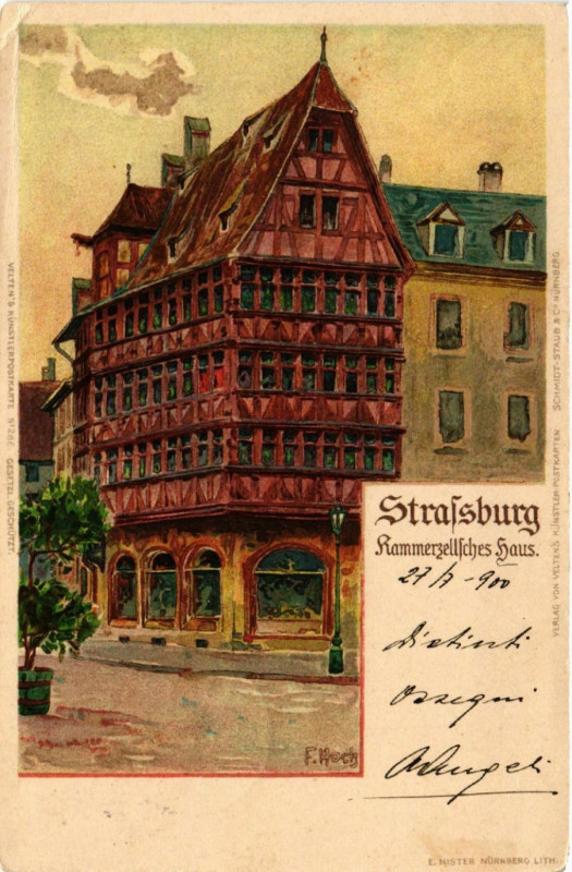 Carte postale ancienne Strasbourg - Strassburg - KammerZELLsches Haus - Maison à Strasbourg