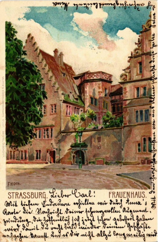 Carte postale ancienne Strasbourg - Strassburg - Frauenhaus à Strasbourg